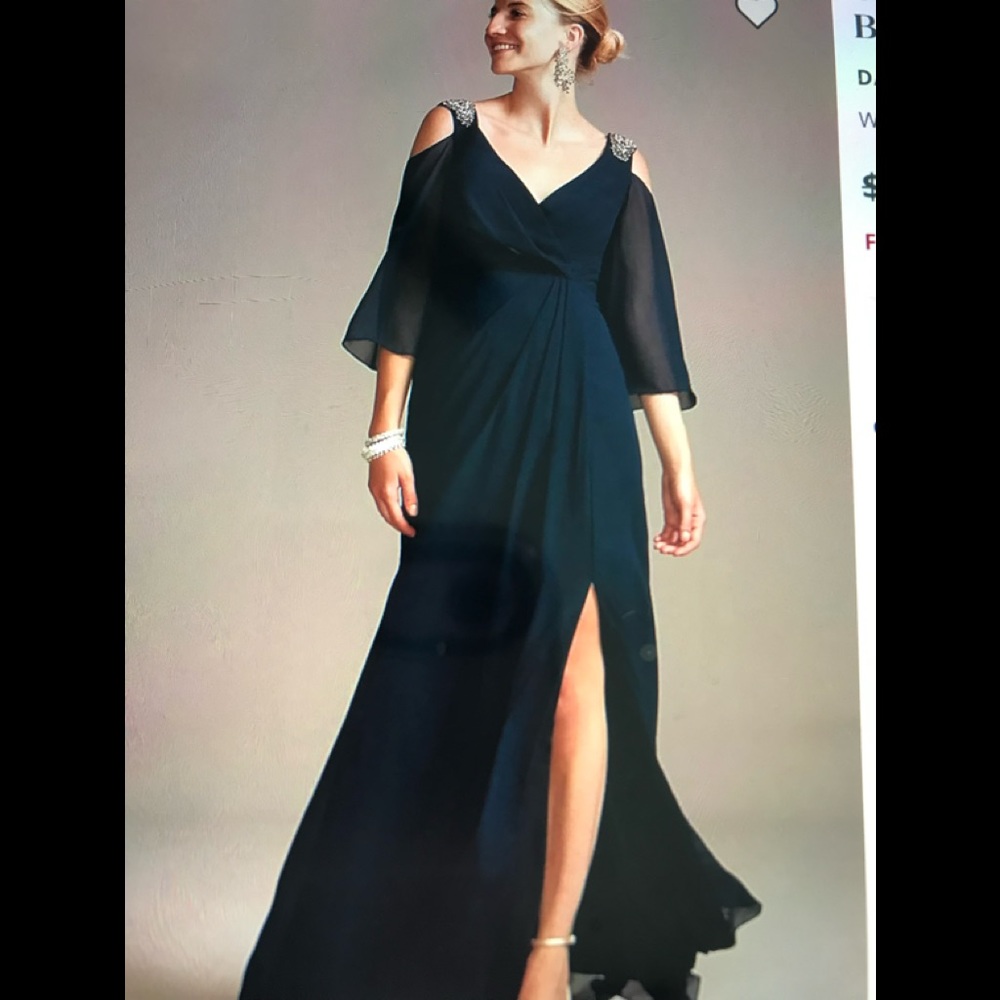 David’s Bridal navy dress NWT